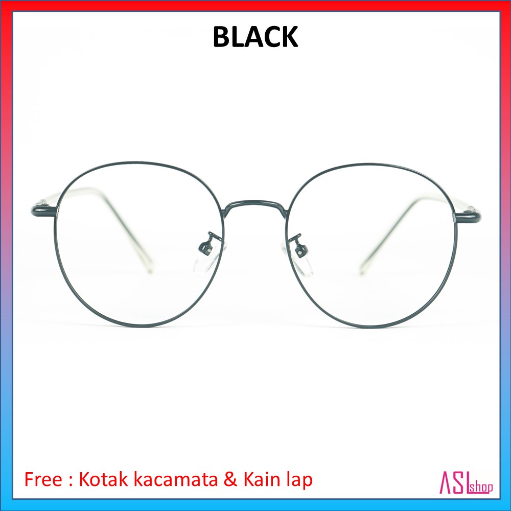 FRAME DAN KACAMATA MINUS KOREA (6877)+ LENSA BLUERAY/PHOTOCROMIC