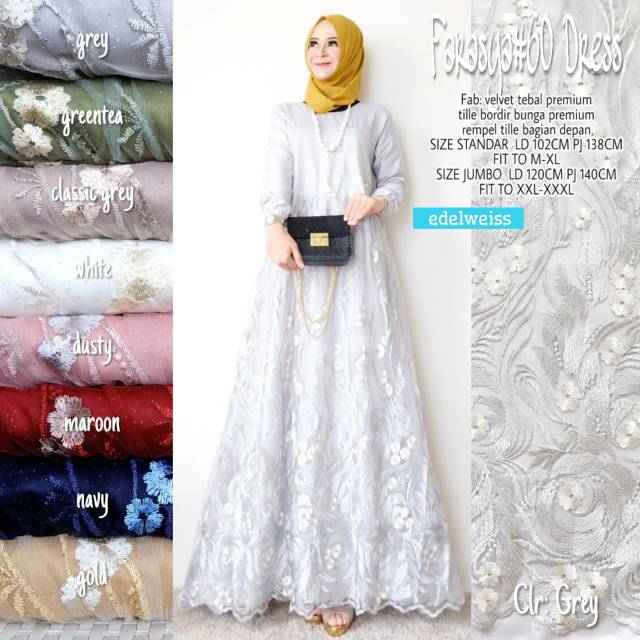 Farasya #60 Dress Kondangan Jumbo Muslim Dress Brukat Jumbo Party Gamis Tile Remaja Gamis Pesta Jumbo Dress Muslimah Velvet Brokat Tile PERNIKAHAN LEBARAN TERBARU MURAH PREMIUM GROSIR DRES BROKAT TILLE GAMIS KONDANGAN PARTY DRESS XXXL LD 130 120 110