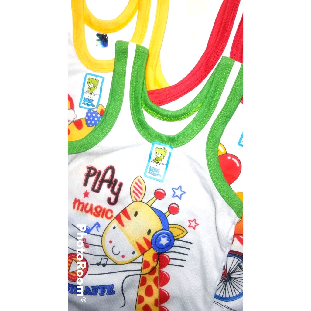 3 Pcs Singlet Kutung PUTIH - Kaos Dalam Anak Motif SNI dari 3 Bulan s/d 7 Tahun-Vegasus Store