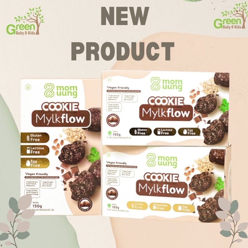 MYLKFLOW COOKIE MOM UUNG 150 gr / MYLKFLOW MOM UUNG CHOCO COOKIE VEGAN FRIENDLY / COOKIE IBU MENYUSUI