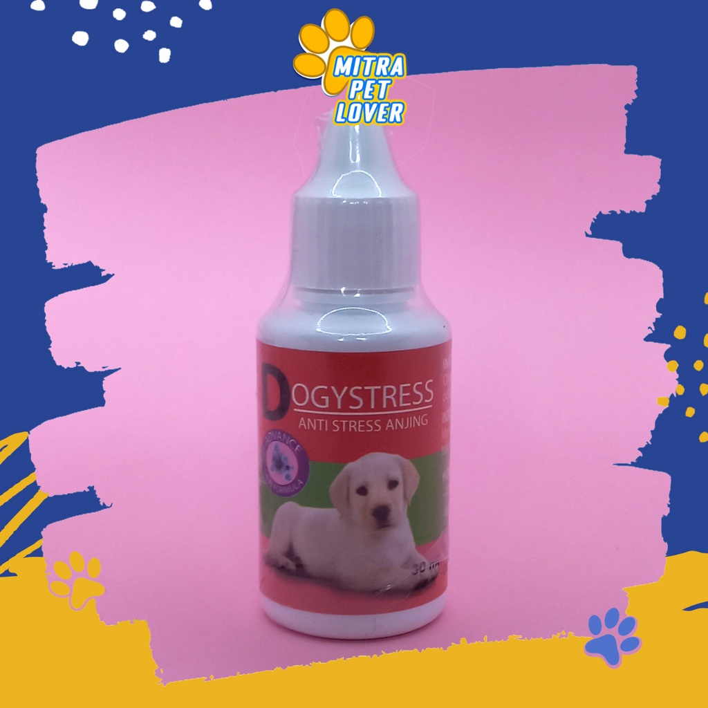 OBAT ANTI STRESS ANJING - DOGYSTRESS DROP 30 ML - AMAN UNTUK ANJING DOGY PUPPIES SAKIT STRES KURANG BERMAIN - MURAH GARANSI KUALITAS ASLI ORIGINAL - PET ANIMAL HEALTHCARE VETERINARY TAMASINDO KESEHATAN  VITAMIN HEWAN BINATANG PELIHARAAN MITRAPETLOVER