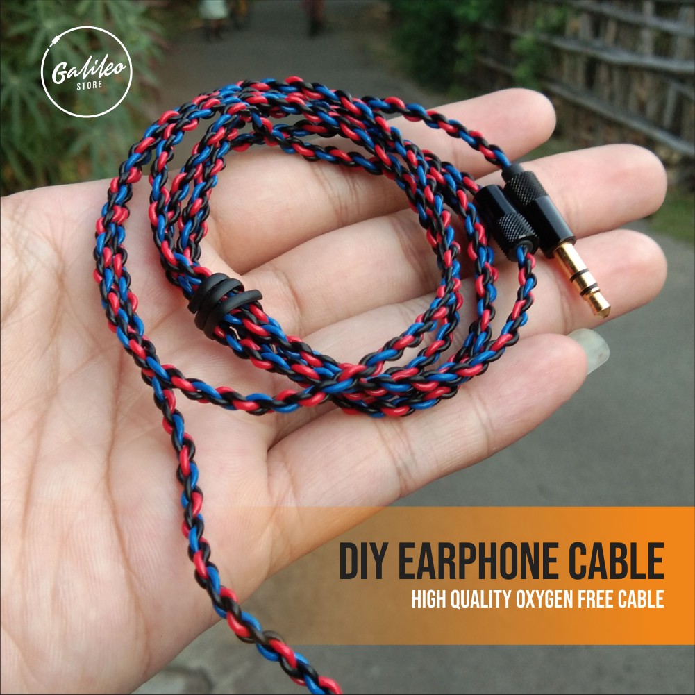 Kabel TWIST Candy DIY OFC Pengganti Earphone Earbud Repair Cable Replacement