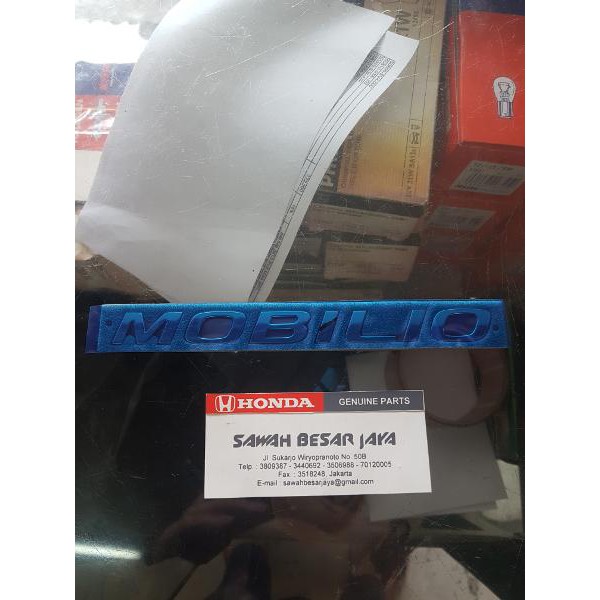 Emblem atau Logo MOBILIO Bagasi Belakang Honda Mobilio Original