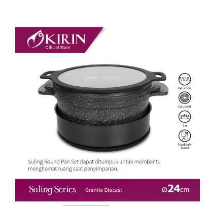 Kirin Suling Round Pan Set 24 cm