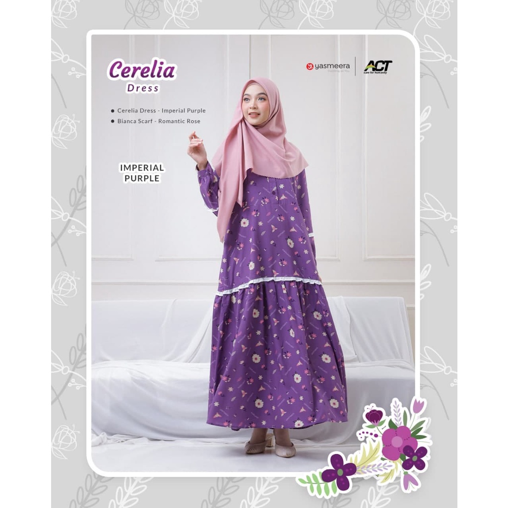 Yasmeera Cerelia Dress - Gamis Wanita Katun - Imperial Purple