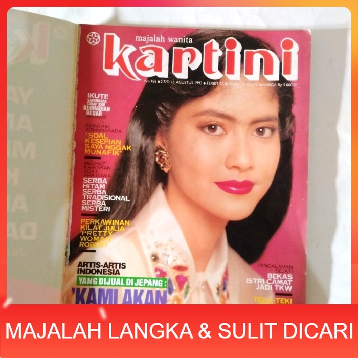 Majalah KARTINI No.488 Agu 1993 Cover INEZ TAGOR Langka