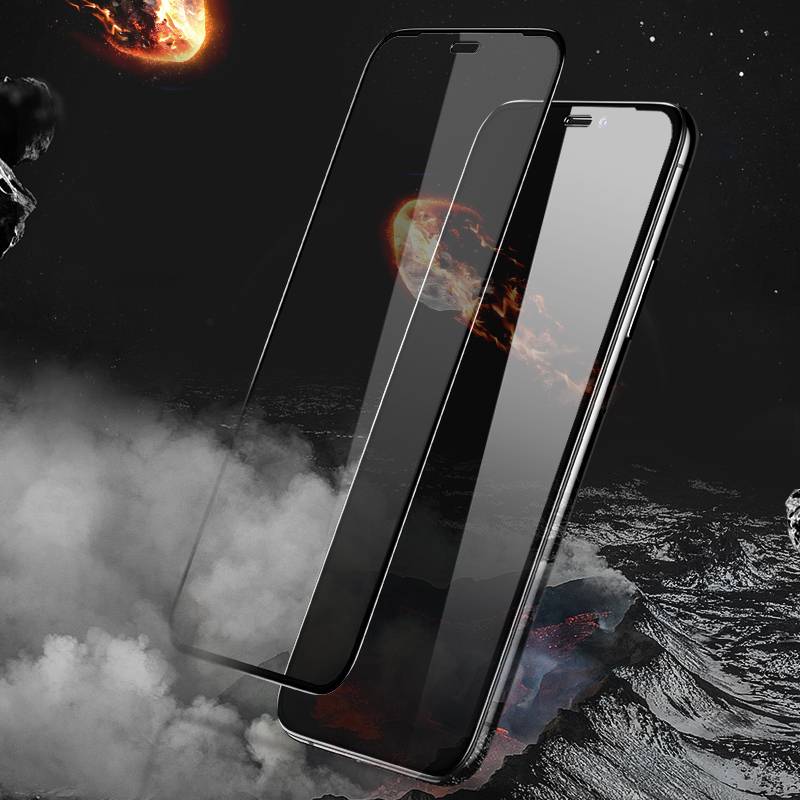 Pelindung Layar Tempered Glass 9d Sudut Lengkung Untuk Iphone 11 12 Pro Max Mini X Xr Xs Max