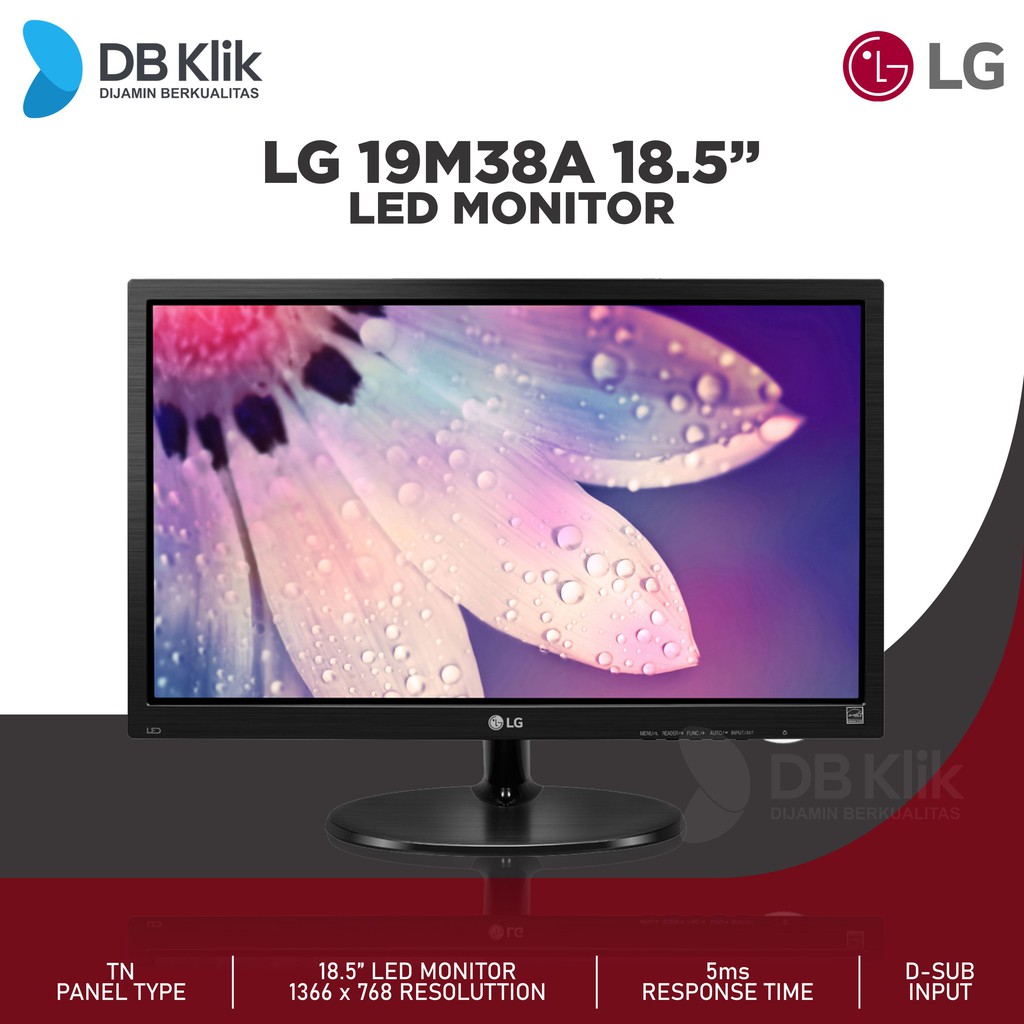 LED Monitor LG 18.5 inch 19M38a | VGA