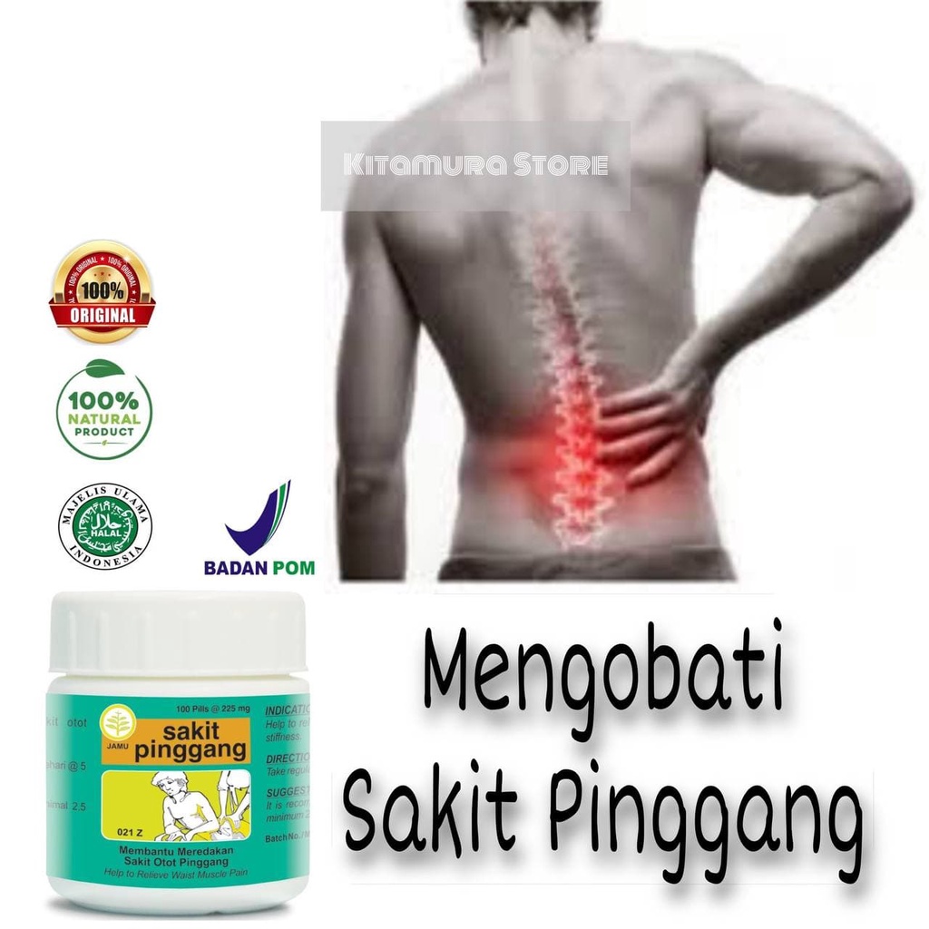 PIL HERBAL AMAN DAN ALAMI MEMBANTU MEREDAKAN SAKIT OBAT OTOT PINGGANG PEGAL PEGEL LINU