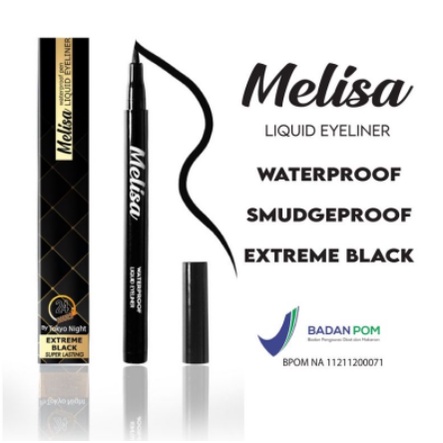 MELISA Waterproof Liquid Eyeliner BY TOKYO NIGHT ( EXTREME BLACK)