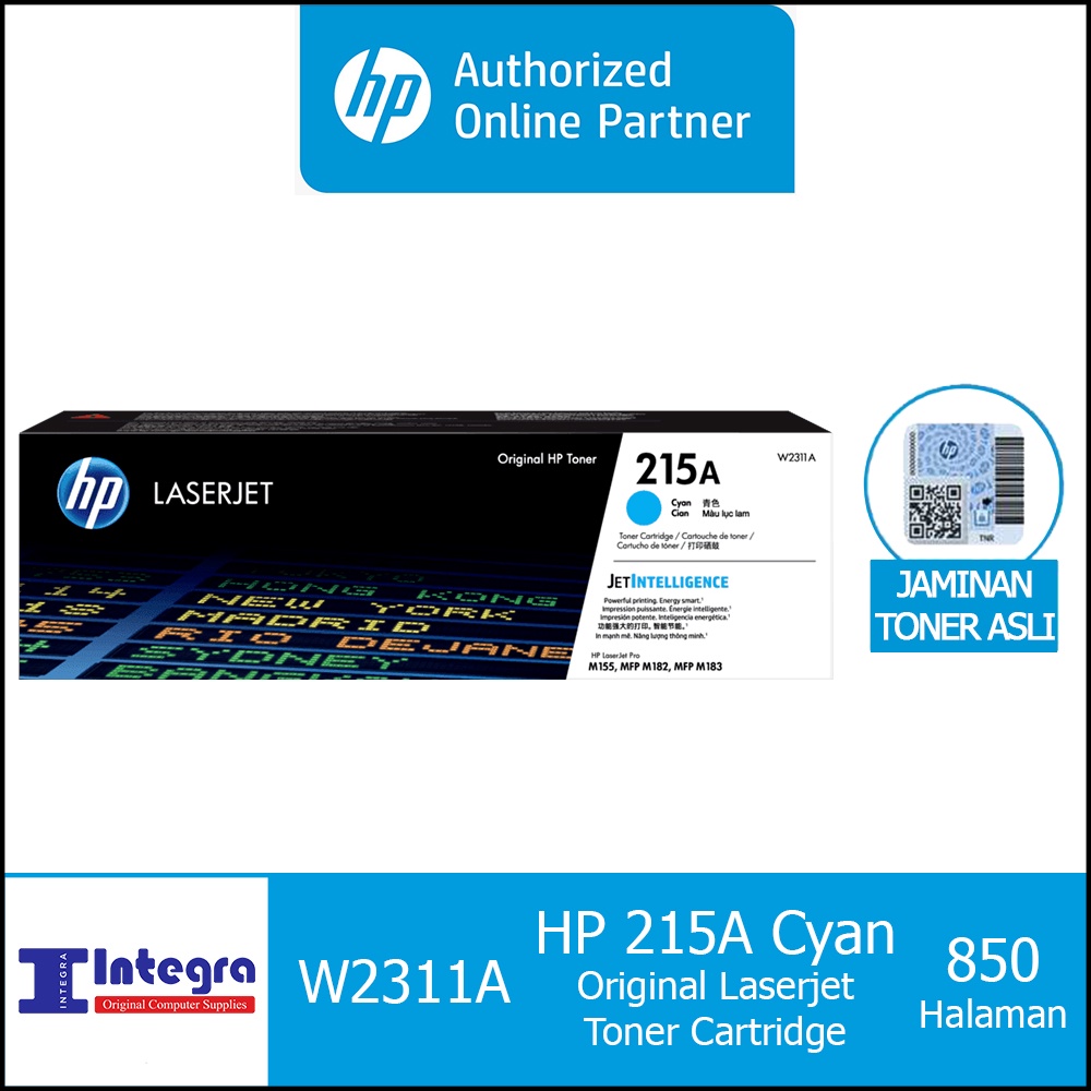 Toner HP 215A Cyan Original LaserJet Cartridge - W2311A HP M155A M182N M183FW