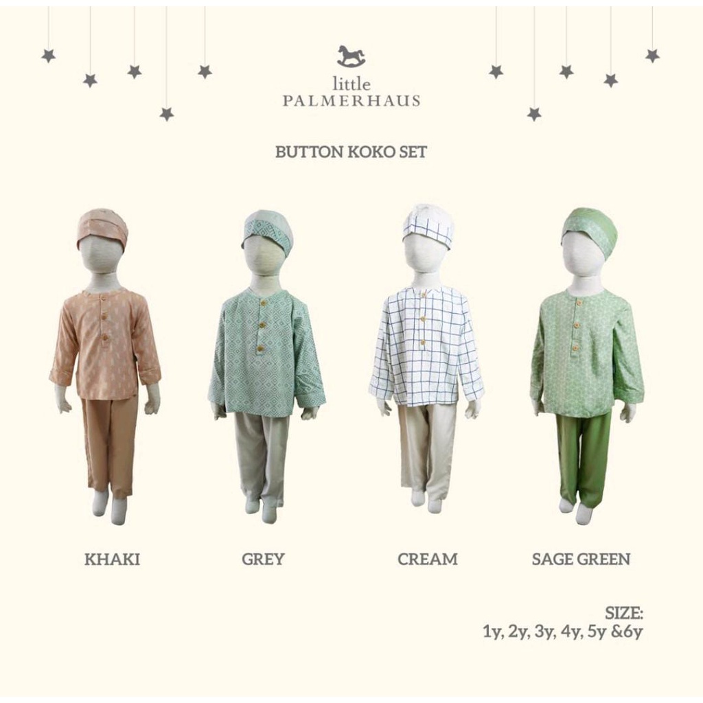 RAYA COLLECTION LITTLE PALMERHAUS BAJU KOKO BUTTON SET / BAJU KOKO