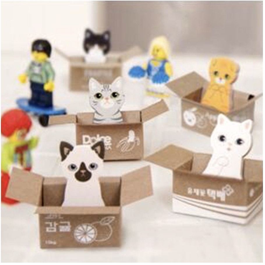 【GOGOMART】Sticky Notes Tempel / Memo Catatan Pembatas - Kartun Kucing Cute