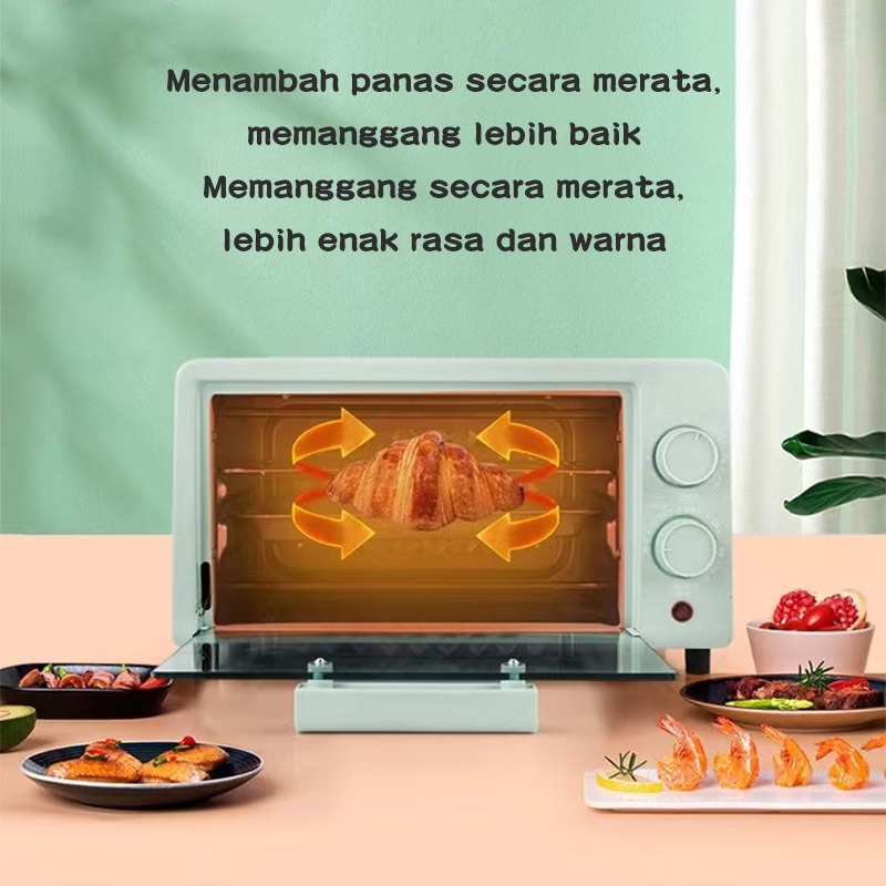 Oven Listrik Low Watt 12L Microwave Pemanggang Electric Penghangat Makanan