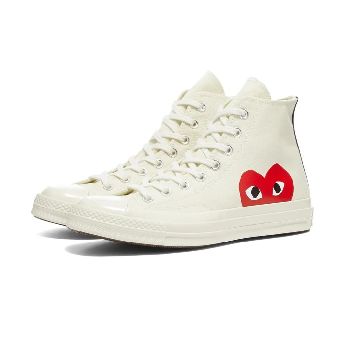 Converse x CDG Play high White 100% Authentic