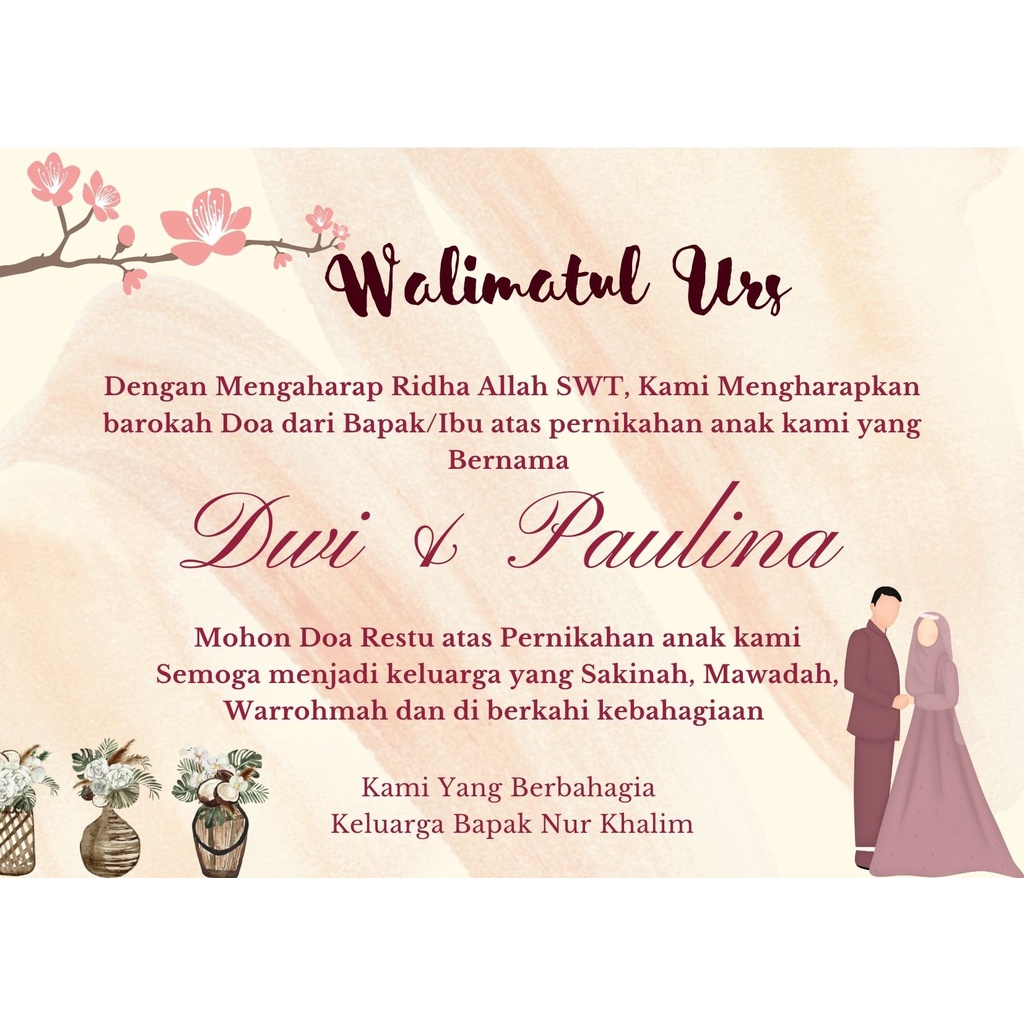 Jual Label Walimatul Urs / Tasyakuran Nikah / Walimatul Nikah