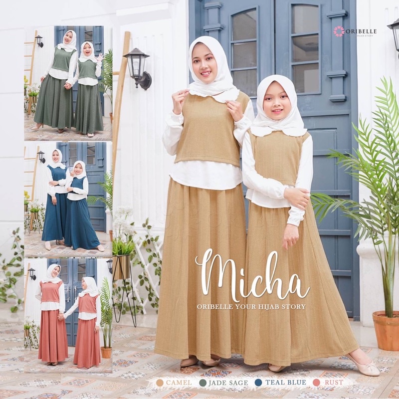 Micha By Oribelle/setelan anak remaja/setelan rok/stelan rok/baju kantor/baju couple ibu dan anak/ba