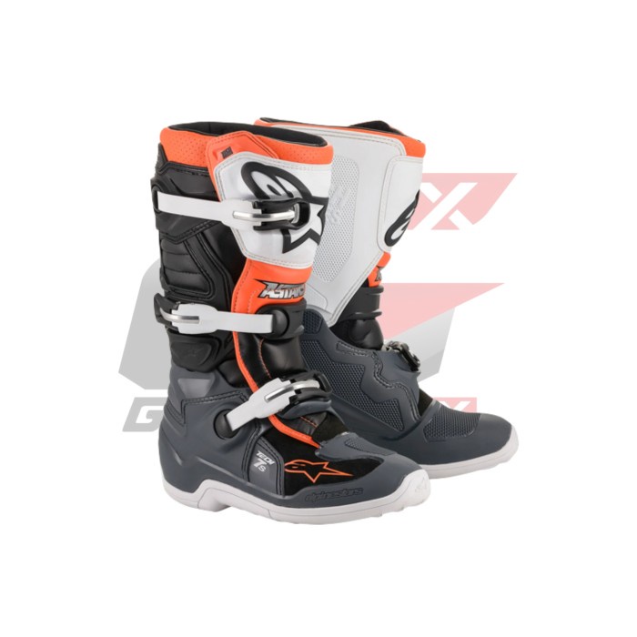 SEPATU ANAK ALPINESTARS TECH 7S - BLACK GRAY WHITE ORANGE