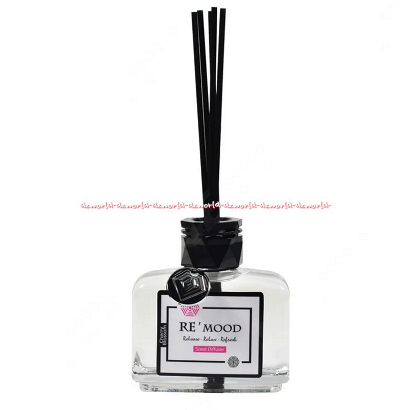 Re'mood 95ml Black Cheddarwood Reed Diffuser Stik Rotan Cheery Breeze Remod Re mood Remood