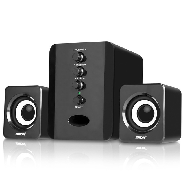 SADA D-202 Speaker Stereo 2.1 with Subwoofer &amp; USB Power - Hitam