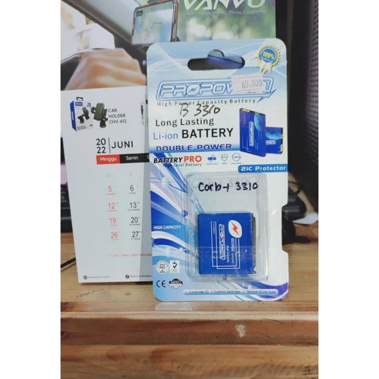 PRO POWER BATTERY BATRE SAMSUNG CORBY 3310 BATRE 1050  MAH BATRE DOBEL POWER BATTERY