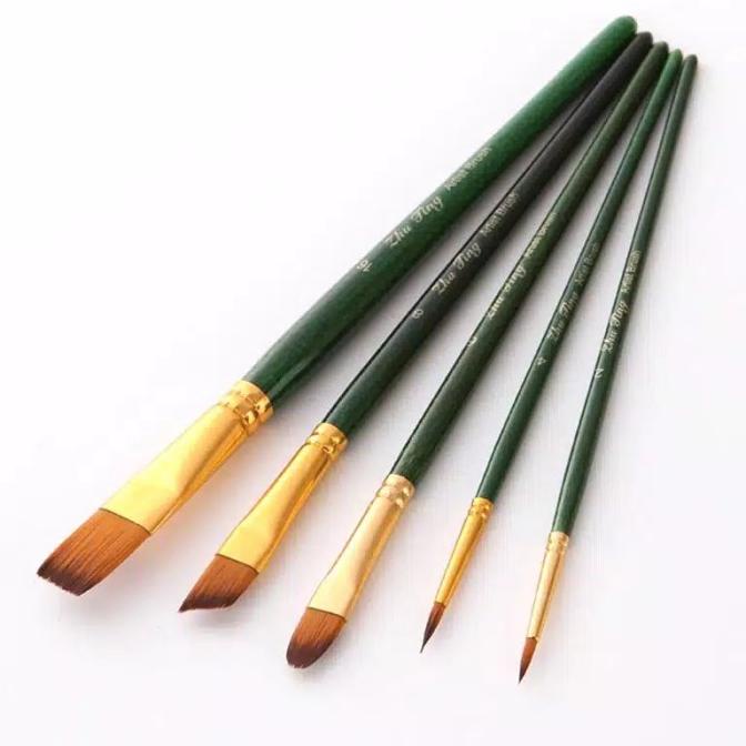 

Kuas Lukis Cat Air Akrilik Minyak Set 5 pcs Oil Paint Brush