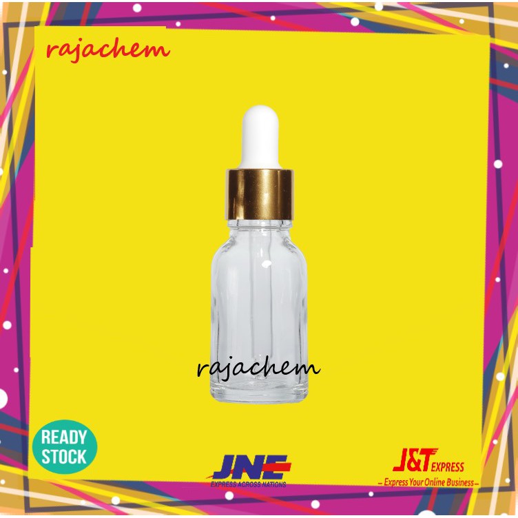 Botol Pipet Kaca Tebal 15 ml Ring Gold