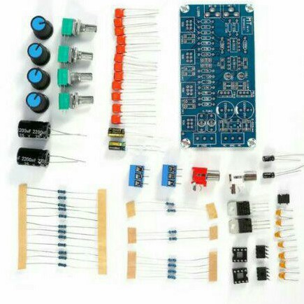 Diy Tone Control Preamp Stereo Pre-amplifier Board DIY Set 4 Channel Tegangan CT 15V