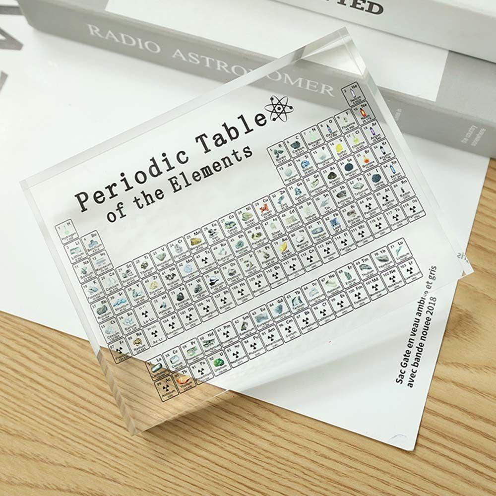 Mxbeauty Periodic Table Transparan Hadiah Anak Perlengkapan Mengajar Papan Pajangan Berkala