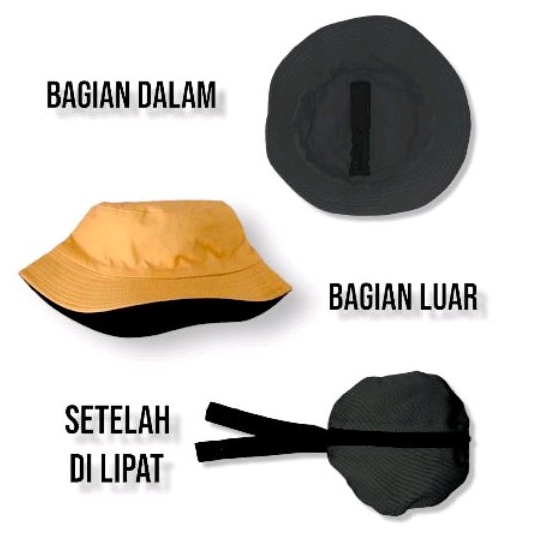 Topi Bucket Wanita Dewasa Bucket hat Pria Topi Gunung Adventure Thrift Mancing &amp; Hiking Bisa Di Lipat