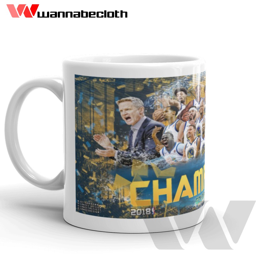 Gelas Golden State Warriors NBA Mug Golden State Warriors Basket Mug NBA Warriors Champions 2018
