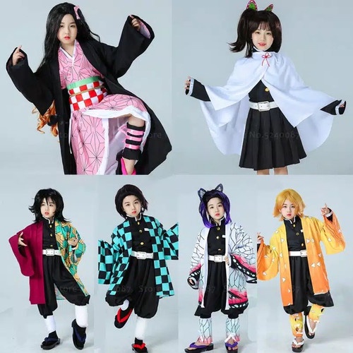 kostum cosplay anak demon slayer kimetsu no yaiba tanjiro nezuko shinobu zenitsu giyuu japan anime