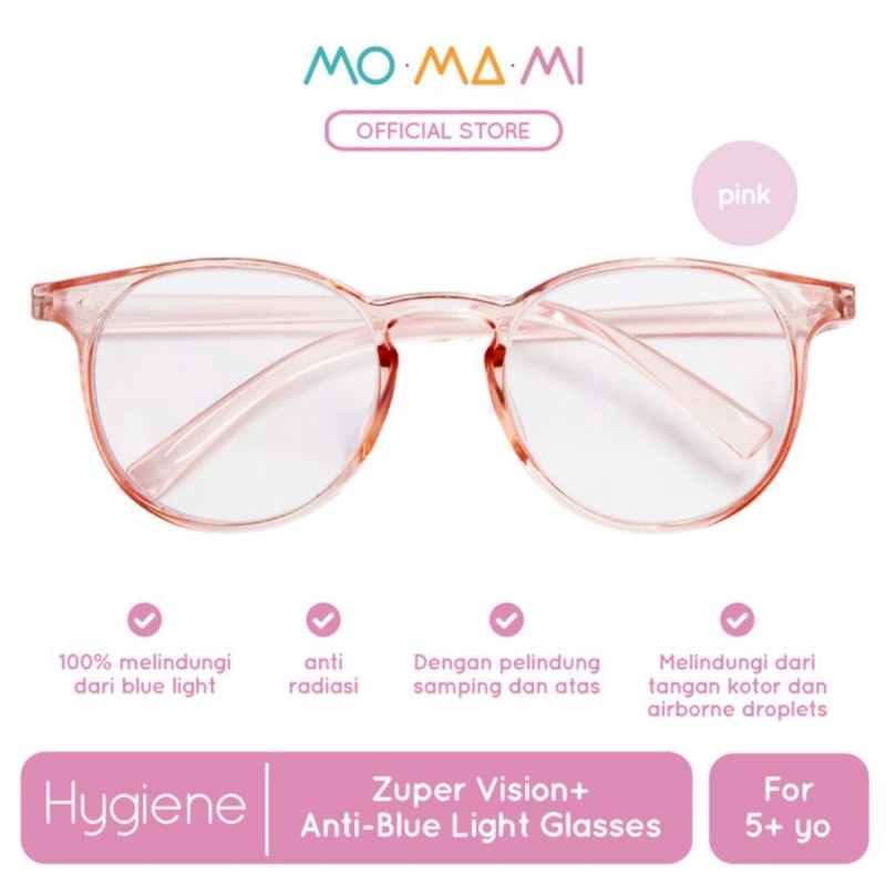 Momami Zuper Vision+ Anti Blue Light Glasses 5+ Years/Kacamata Anak