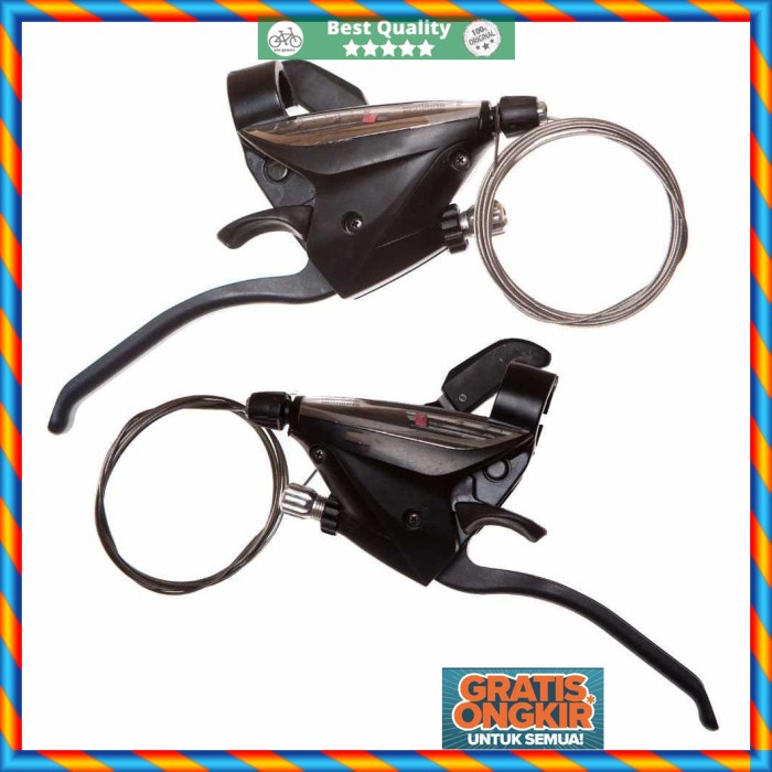 Pengatur Gigi Sepeda 7 8 9 Speed Shifter Handle Brake Rem Shimona - speed 9