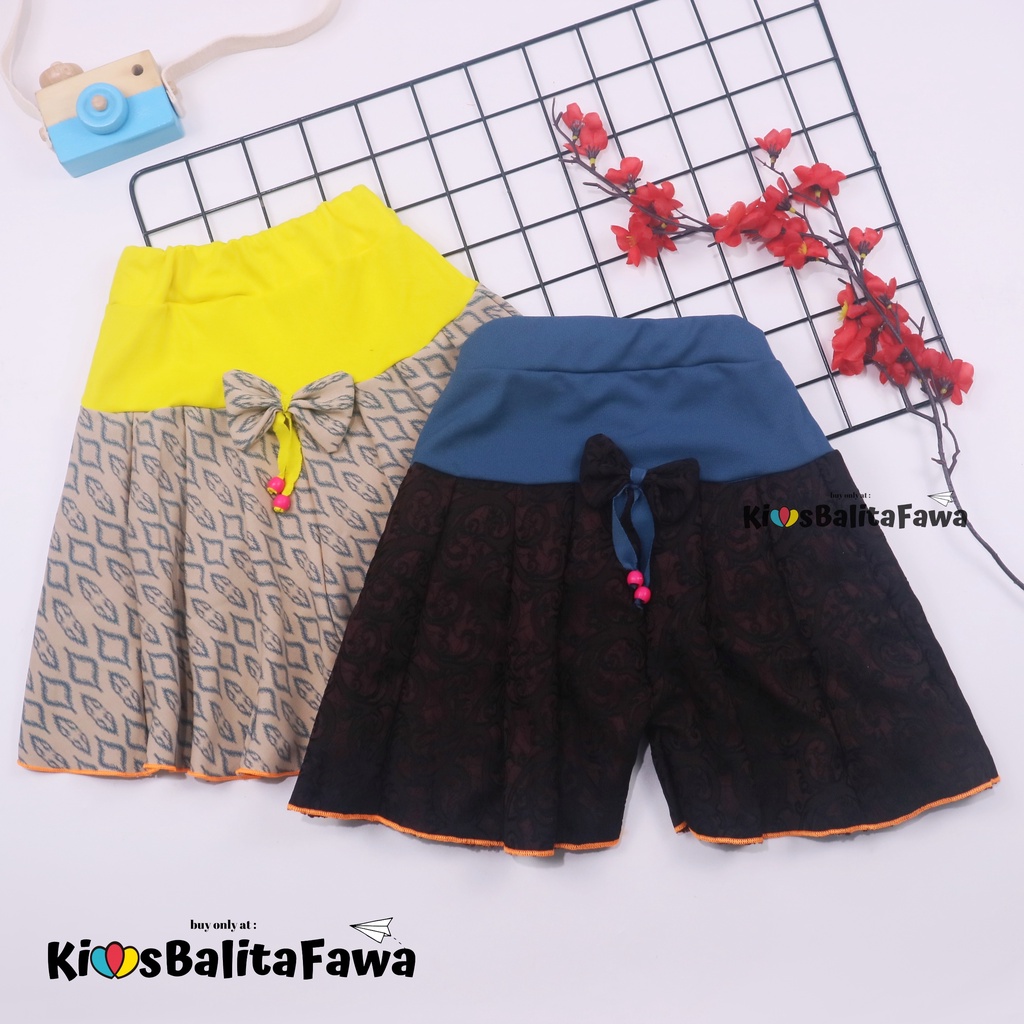 (BATIK) Rok Celana Motif uk 1-10 Tahun / Bawahan Model Rok Celana Anak Perempuan Harian Bahan Adem