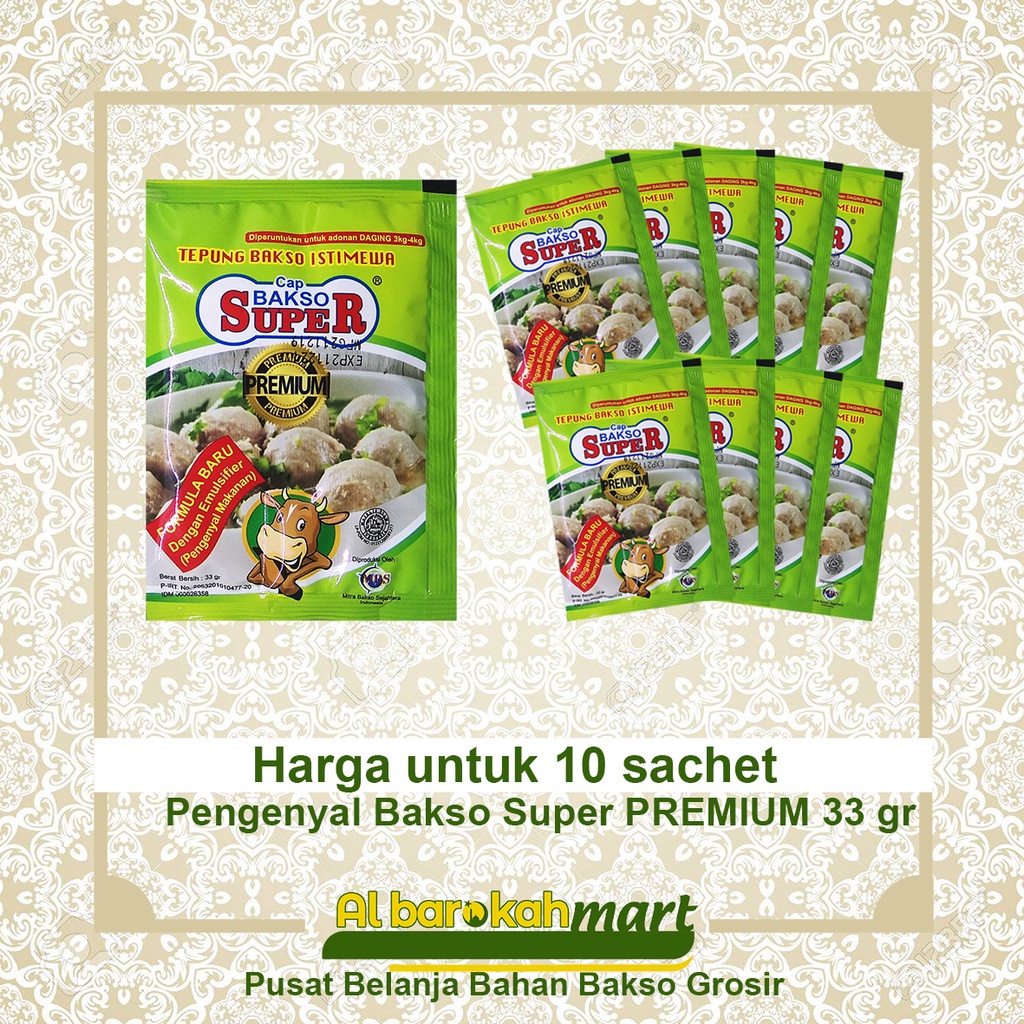 

Pengenyal Bakso PREMIUM 33 gr [10 sachet]