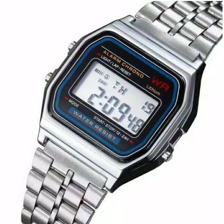 Jam tangan UNISEX digital model rantai casio