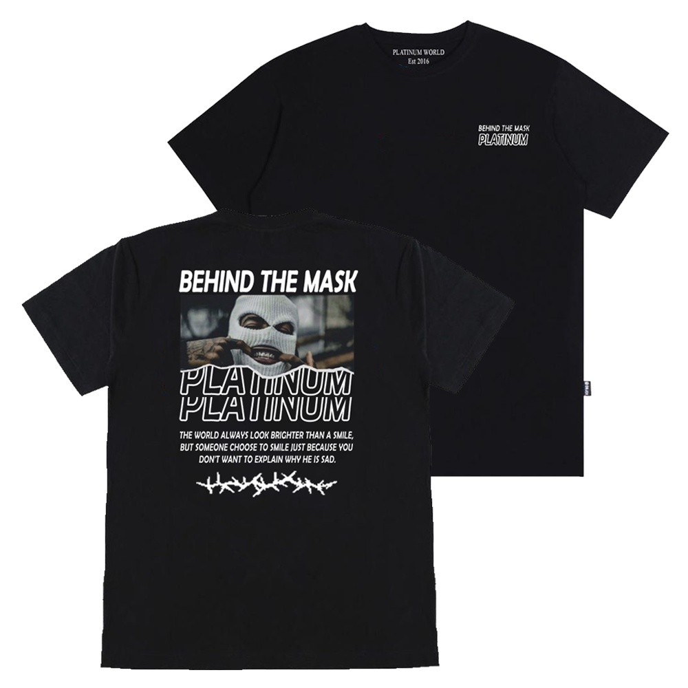 T-Shirt Baju Kaos PLATINUM WORLD DDoris Black Premium Quality