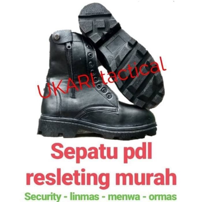 TSK    Sepatu pdl boot resleting tni polri security menwa linmas satpam