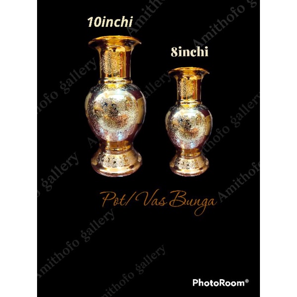 Vas / Pot bunga 10" keramik cauchai EMAS