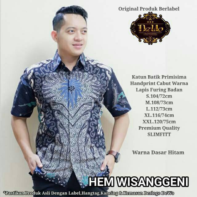 Hem Batik Wisanggeni Ready Size S-XXL