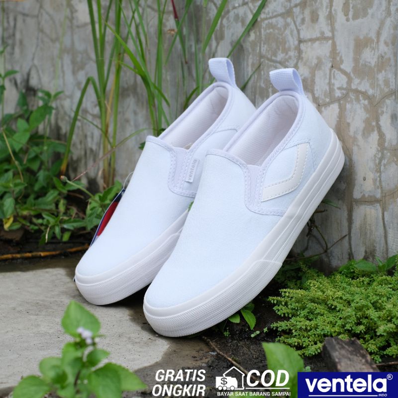 Ventela Slip On Icon Black White / All White Original