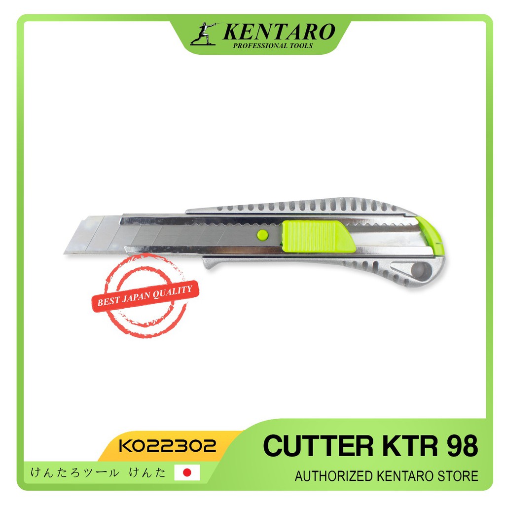 

SNAP OFF CUTTER 18MM KATER ALUMUNIUM STEEL BODY PEMOTONG KERTAS KENTARO JAPAN QUALITY