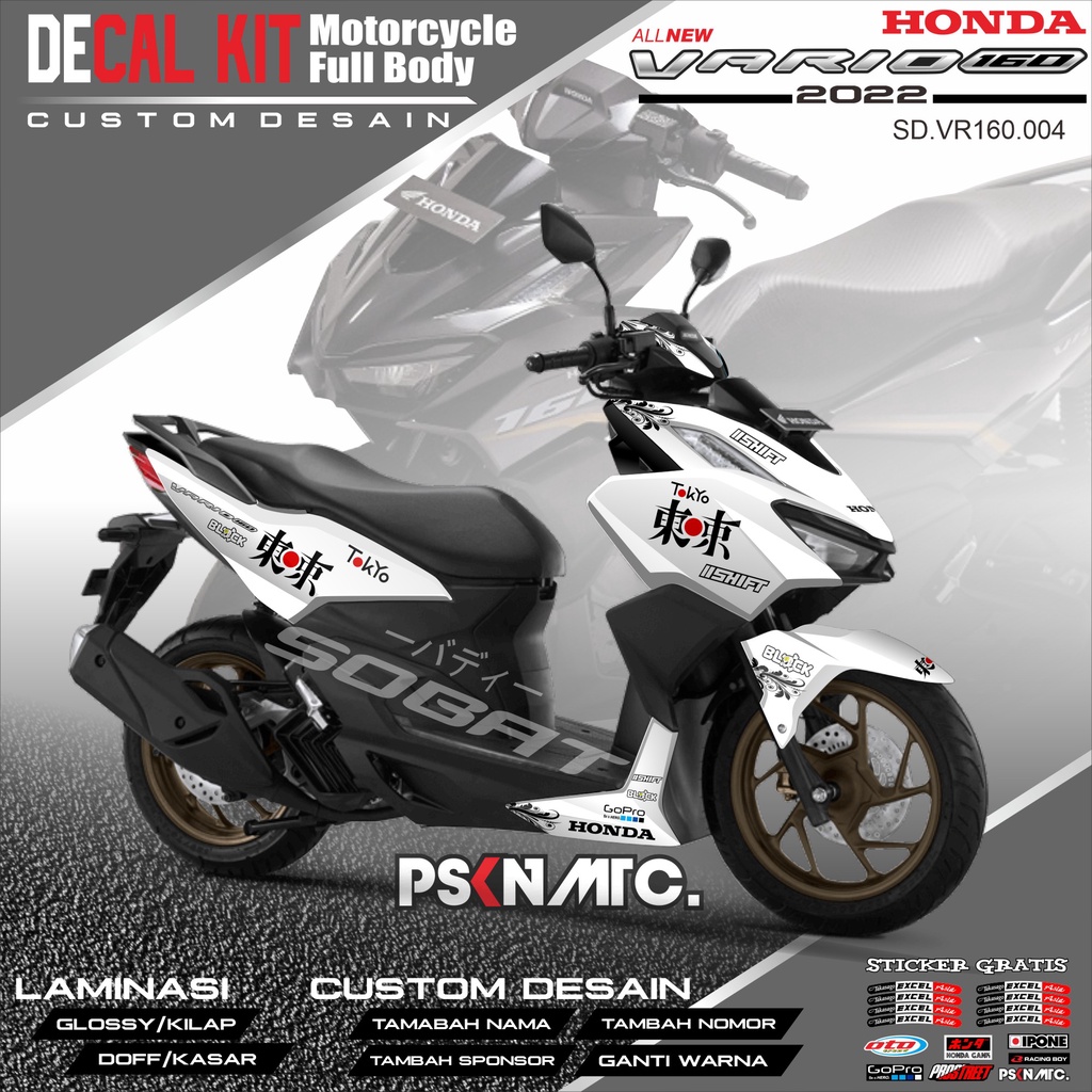 Decal VARIO 160 NEW 2022 - Dekal Stiker Striping Fullbody Fullblock List HONDA VARIO 160 NEW 2022 Cu
