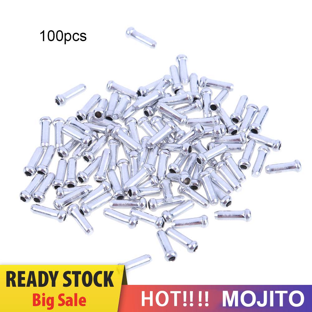 MOJITO 100pcs Aluminum Bike Bicycle Brake Shifter Inner Cable Tips Wire End Cap