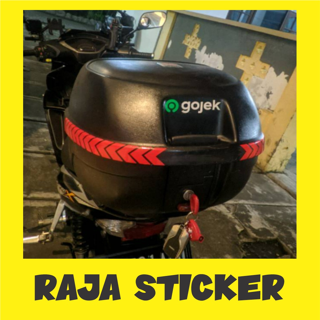 STIKER STICKER BOX MOTOR TOURING PANAH GARIS POLISI CUTTING