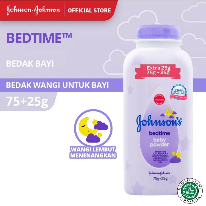 Johnson baby powder blossom milk and rice bed time 75+25gr