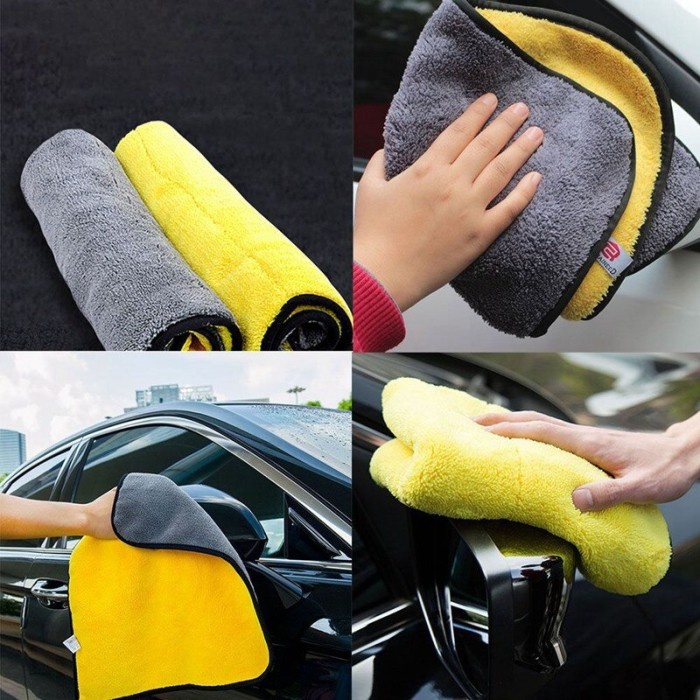 Kain Lap Mobil Microfiber Towel Cloth Velvet Ukuran 30 x 30cm