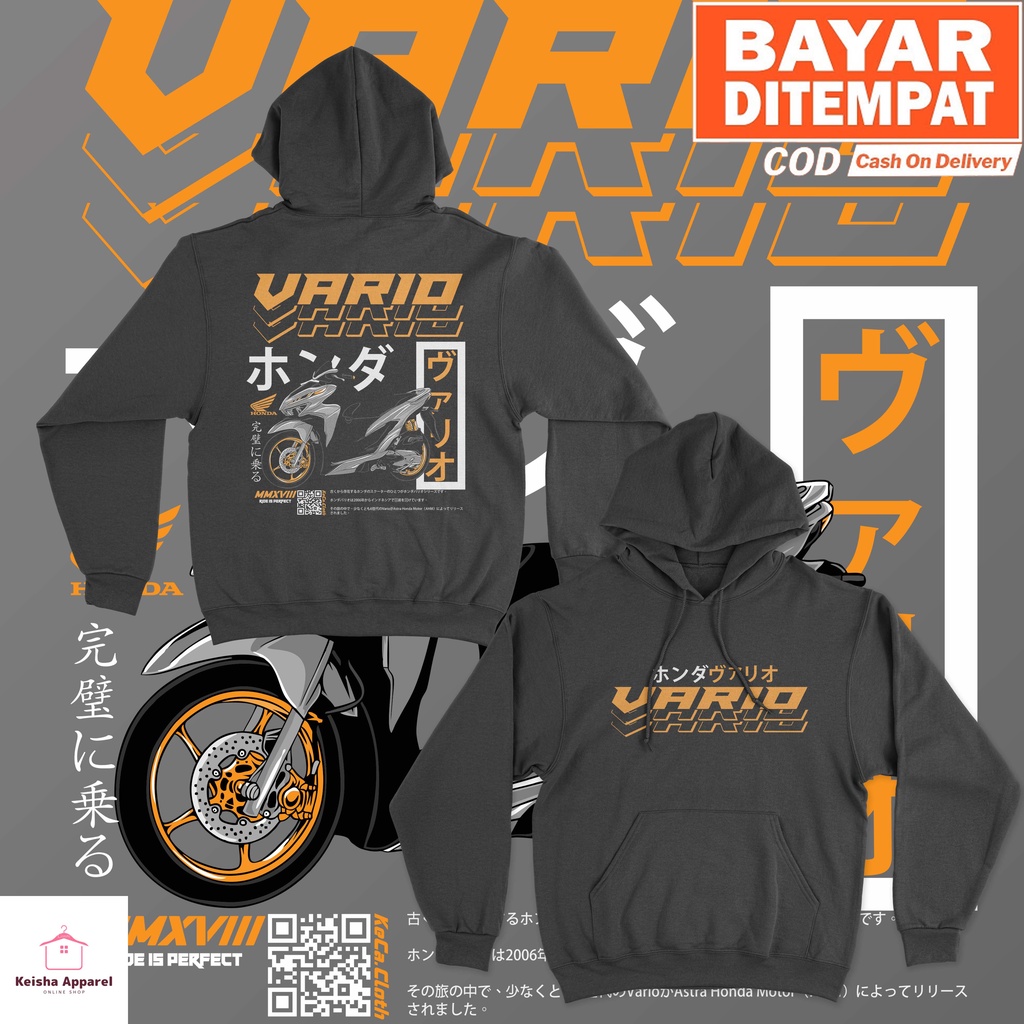 JAKET HOODIE HONDA VARIO MMXVIII HOODIE VARIO PRIA WANITA