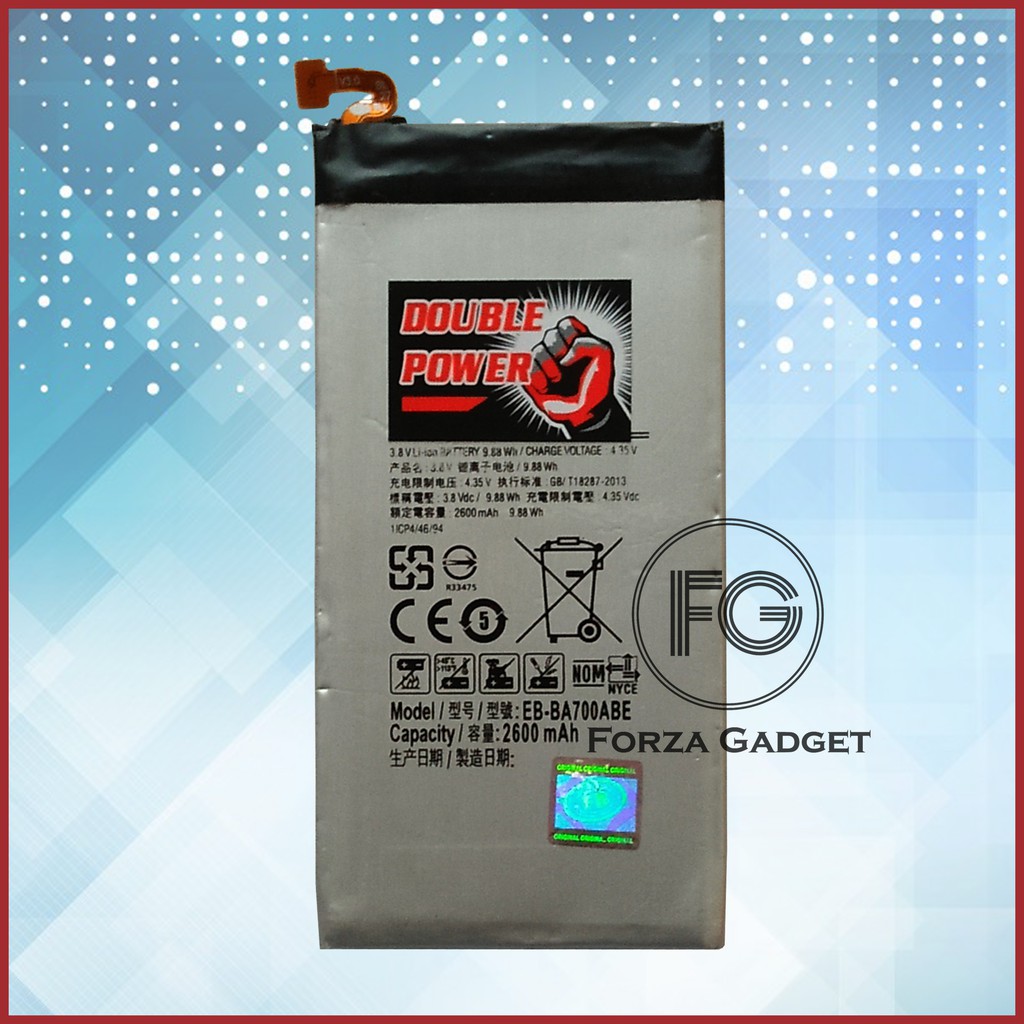 BATTERY DOUBLE POWER SAMSUNG A7 2015 / SM-A710 2600 mAh